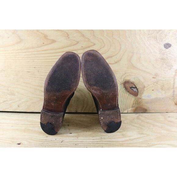 Barrie Ltd Boots Mens 10.5 Black Pebble Leather Monk Strap Custom Grade Vintage main image 10